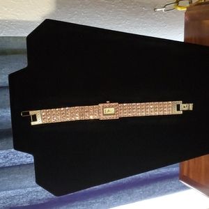 Watch, Flamingo with pink swarovski crystals